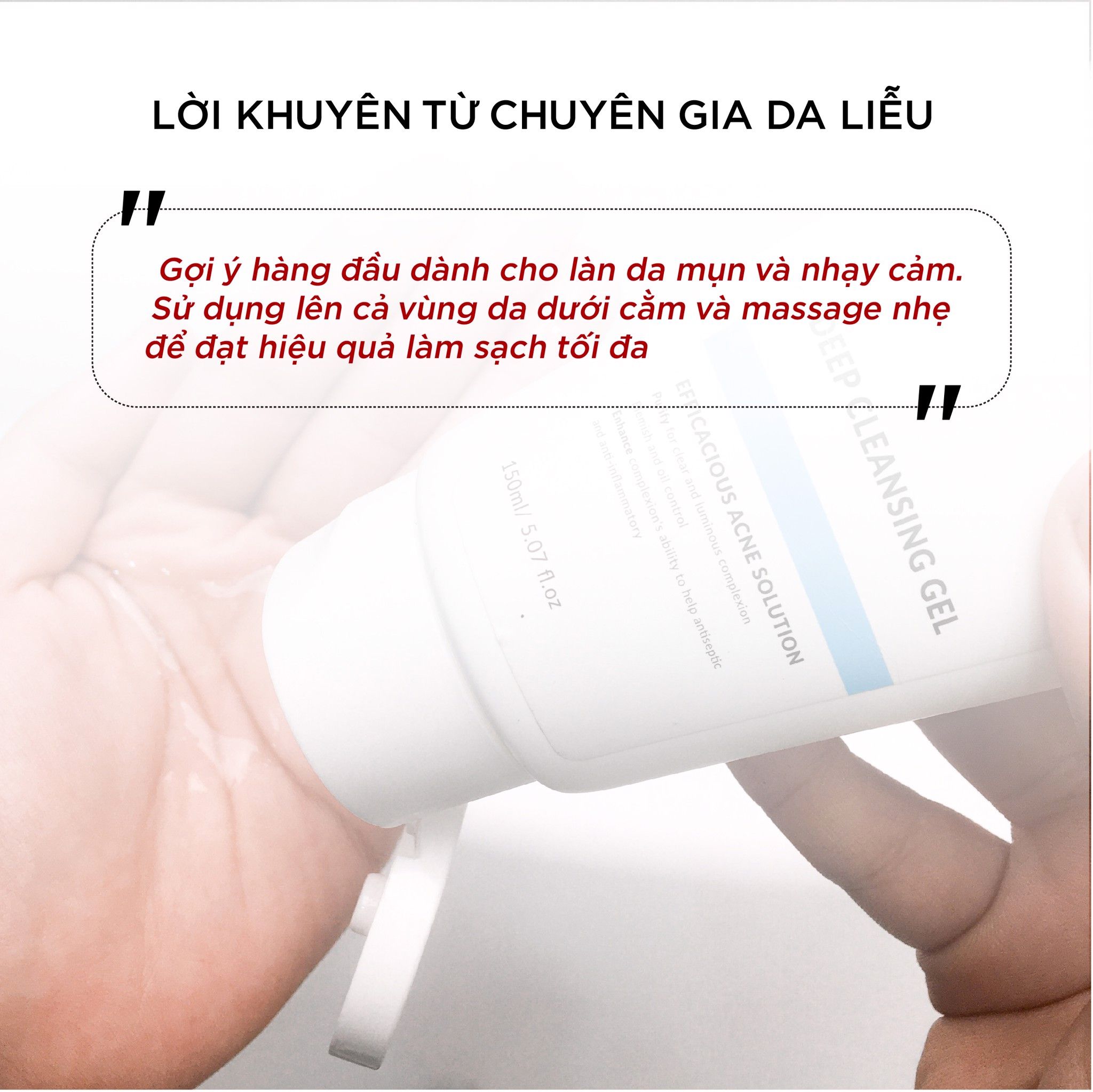 GEL RỬA MẶT DỊU NHẸ DÀNH CHO DA MỤN CHUCOS DEEP CLEANSING GEL (150ml)