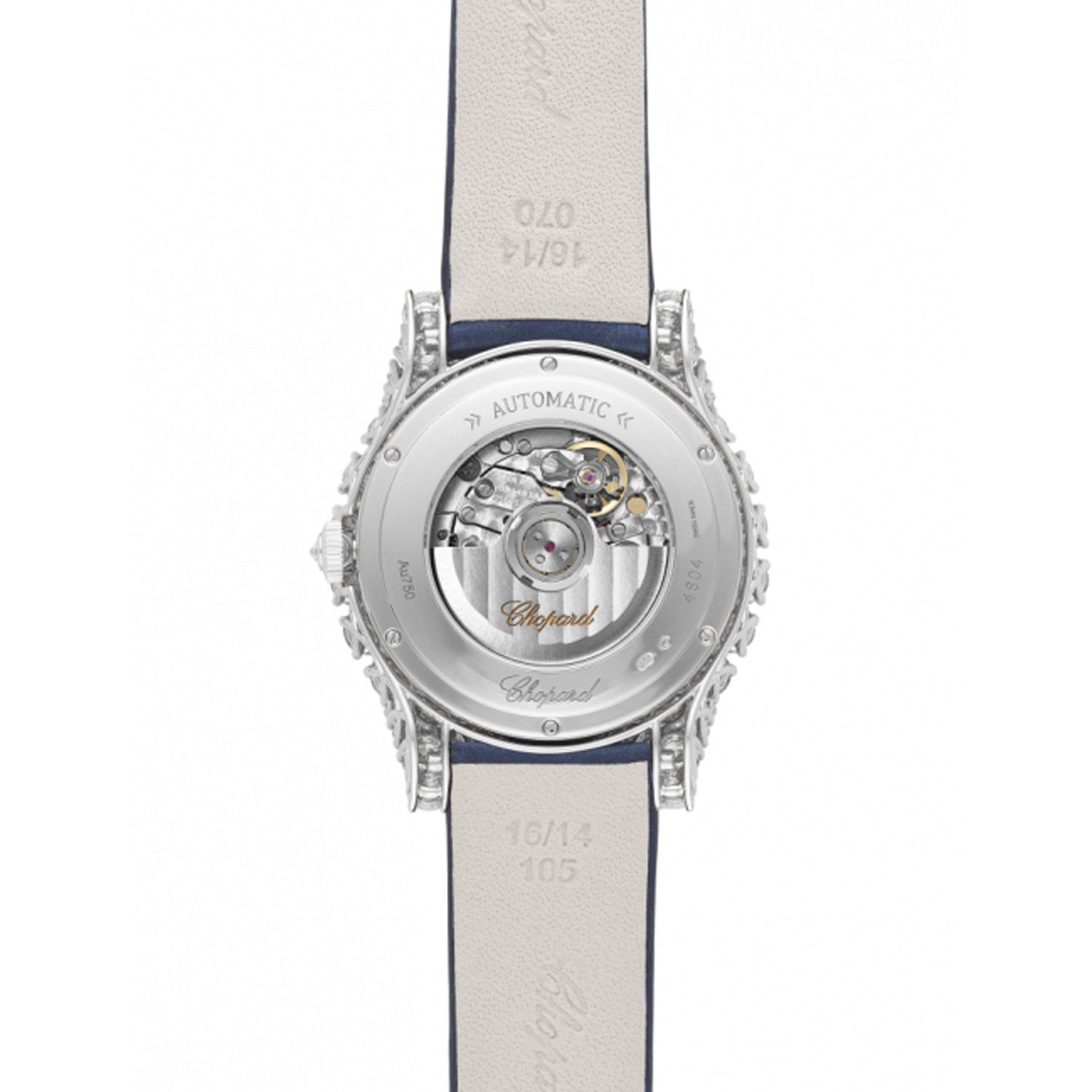 Chopard L'heure Du Diamant Round Automatic Diamond White Gold Satin strap 36mm