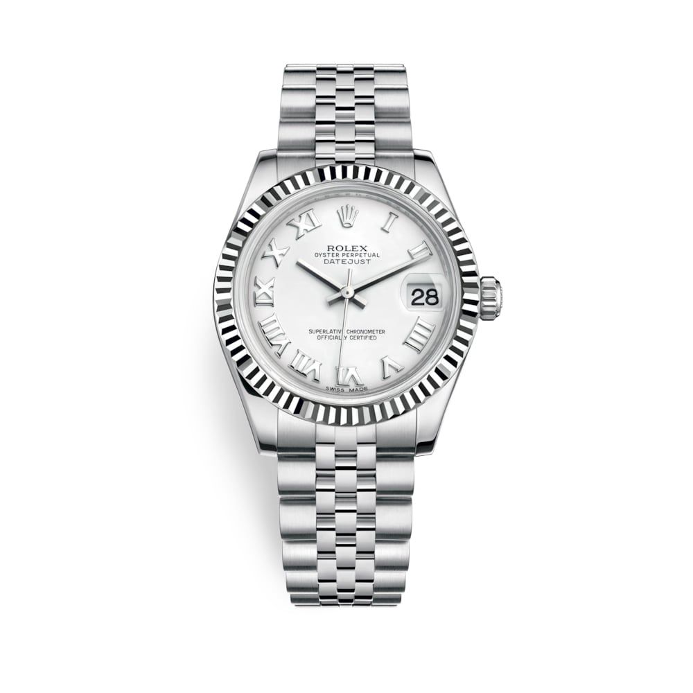 Rolex Datejust 31mm Stainless Steel and White Gold White Dial 178274-0073