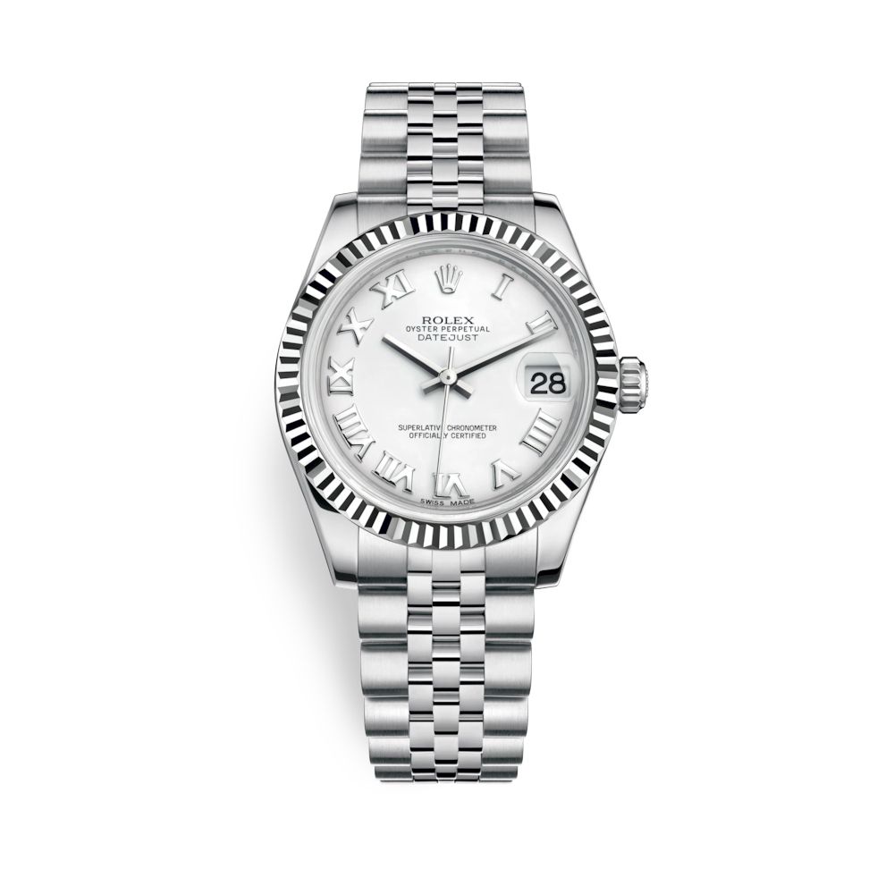 Rolex Datejust 31mm Stainless Steel and White Gold White Dial 178274-0073