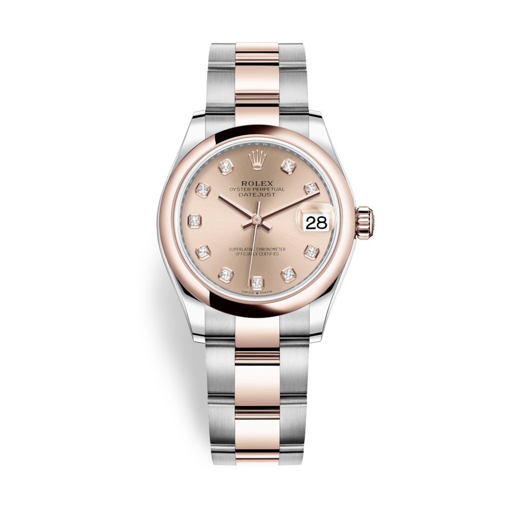Rolex Datejust 31mm Stainless Steel Everose Gold and Gold Dial 278241-0023