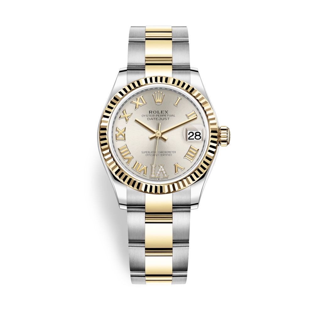 Rolex Datejust 31mm Stainless Steel and Yellow Gold Silver Dial 278273-0003