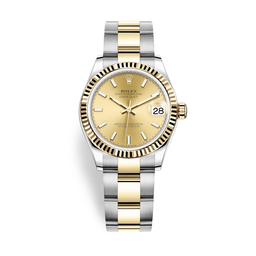 Rolex Datejust 31mm Stainless Steel and Yellow Gold Champagne Dial 278273-0013