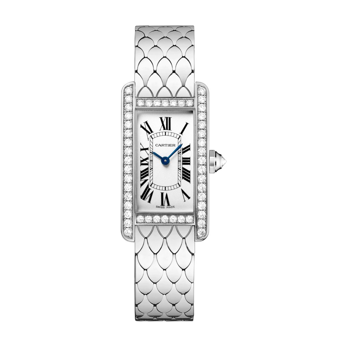 Cartier Tank Américaine Small Model White Gold Diamonds