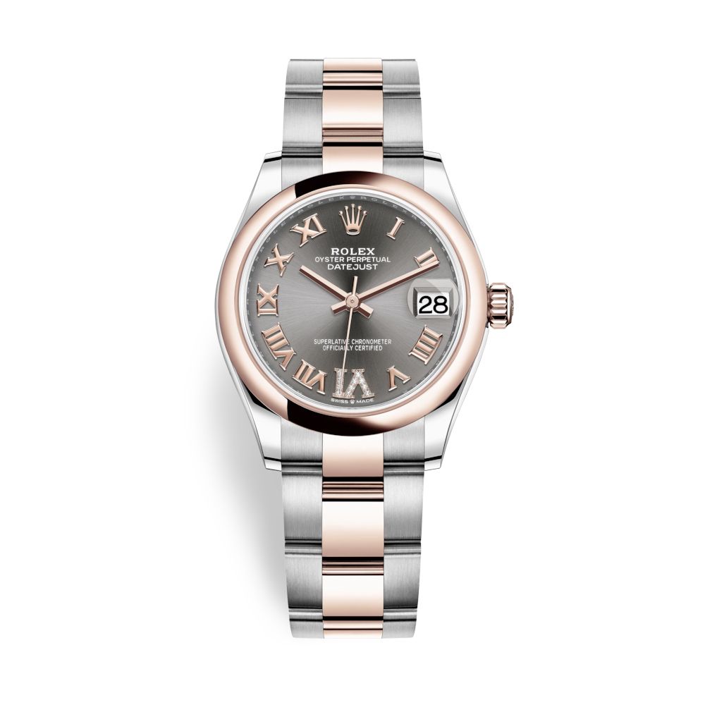 Rolex Datejust 31mm Stainless Steel Everose Gold and Rhodium Dial 278241-0029