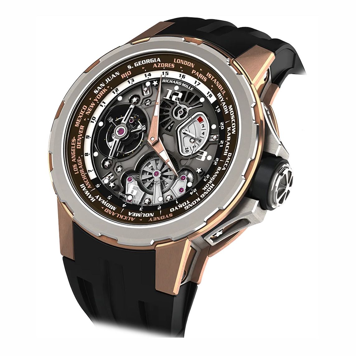 Richard Mille RM 58-01 Manual Winding Tourbillon Worldtimer Jean Todt
