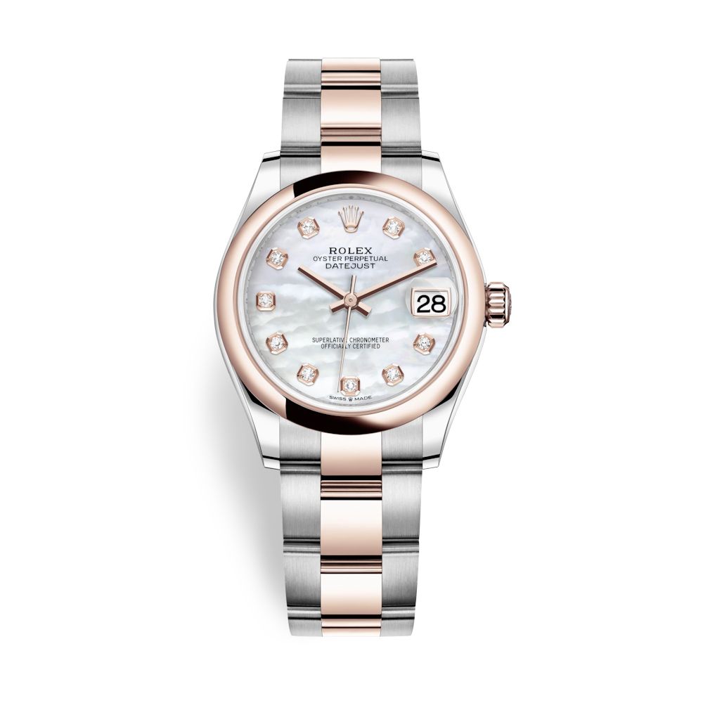 Rolex Datejust 31mm Stainless Steel Everose Gold and MOP Dial 278241-0025