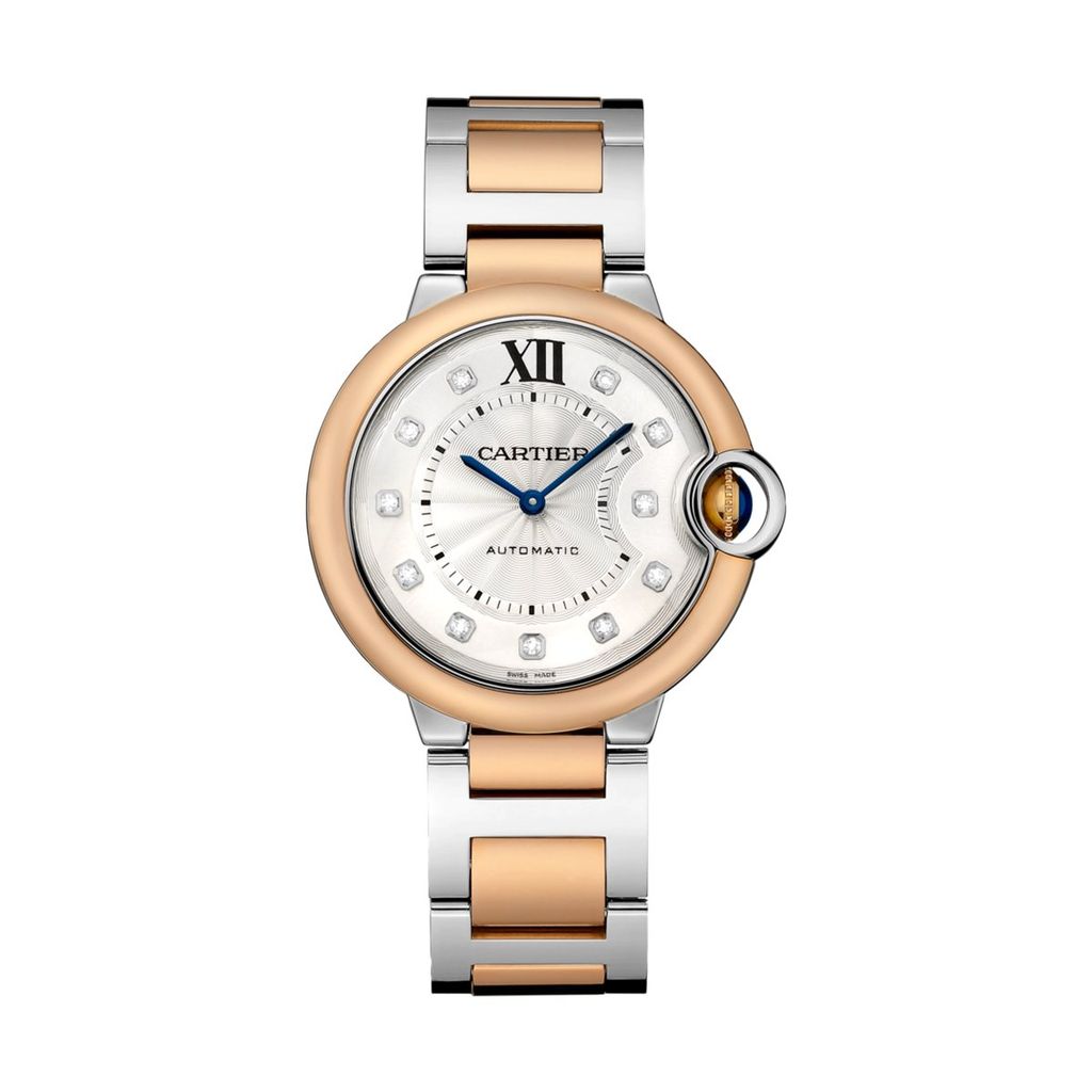 Cartier Ballon Bleu de Cartier 36mm Pink Gold Steel Diamonds