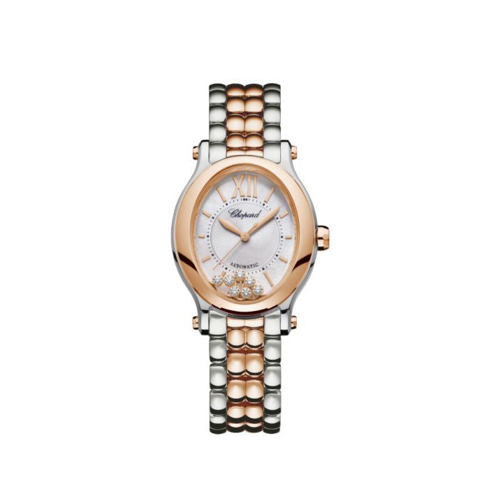 Chopard Happy Sport Oval Automatic Rose Gold Steel Bracelet 31mm