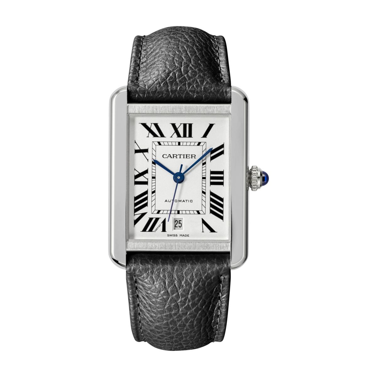Cartier Tank Solo XL Model Steel Leather