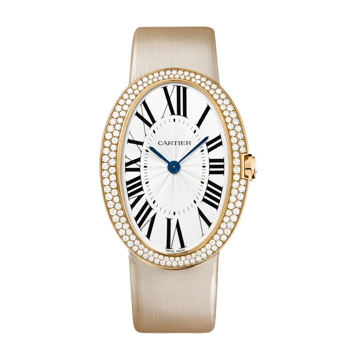 Cartier Baignoire Allongée Large Pink Gold Diamonds Fabric