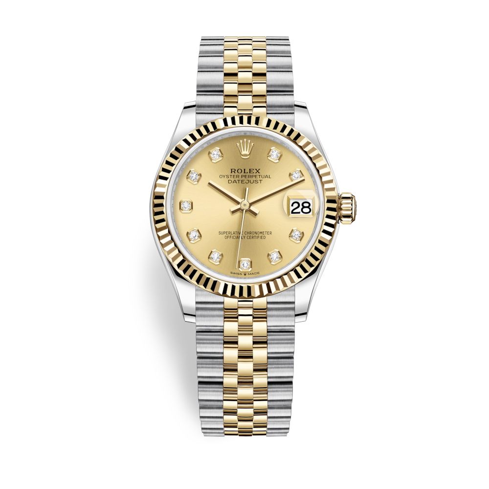 Rolex Datejust 31mm Stainless Steel and Yellow Gold Champagne Dial 278273-0026