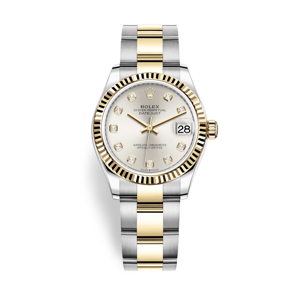 Rolex Datejust 31mm Stainless Steel and Yellow Gold Silver Dial 278273-0019