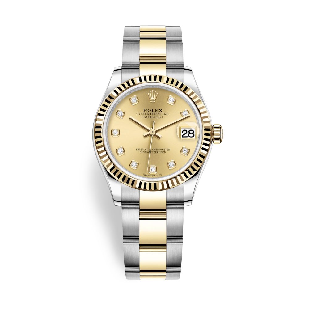 Rolex Datejust 31mm Stainless Steel and Yellow Gold Champagne Dial 278273-0025