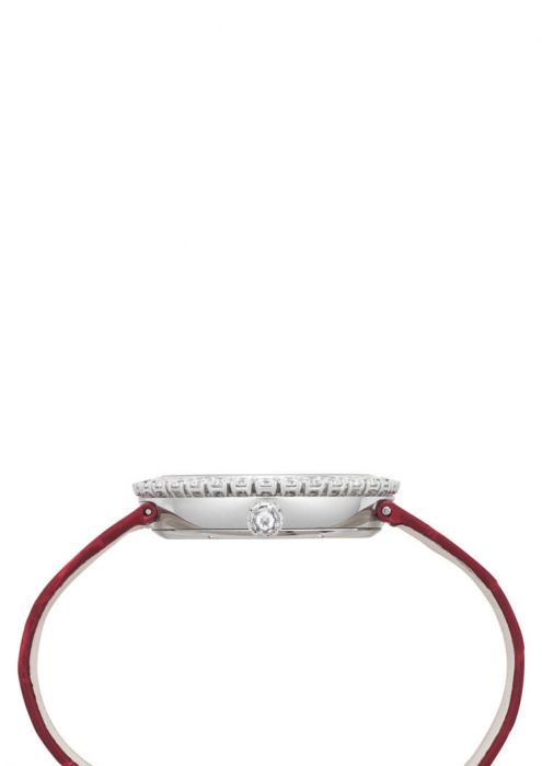 Chopard Happy Diamond Full Diamond - Rubies White Gold Red Leather Strap 36mm