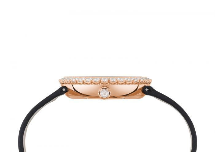 Chopard Happy Diamond Full Diamond Rose Gold Satin Strap 36mm