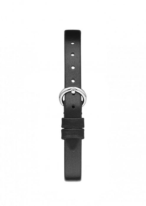 Chopard Happy Diamond Bow Tie Full Diamond White Gold Black Leather Strap 26mm