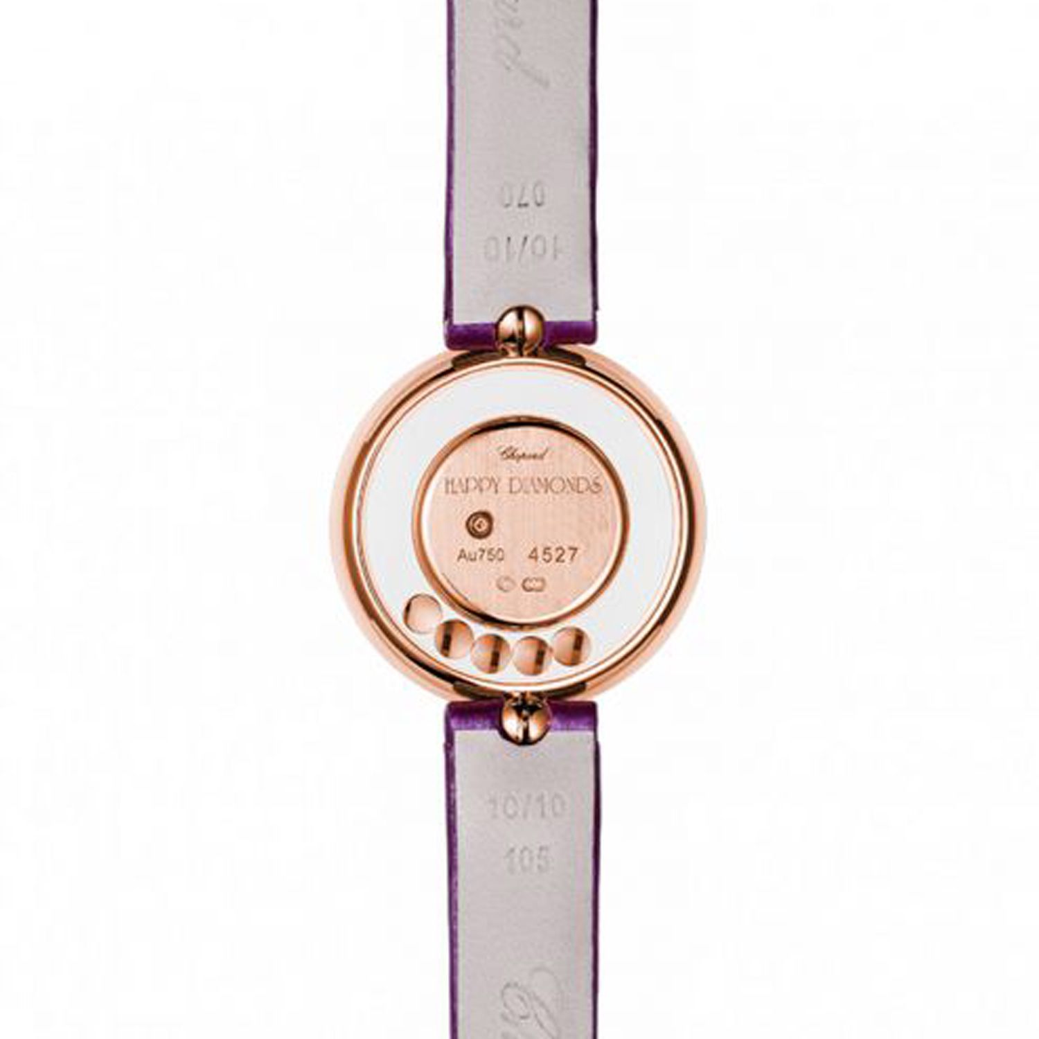 Chopard Happy Diamond Icon Rose Gold Pink Leather Strap 26mm