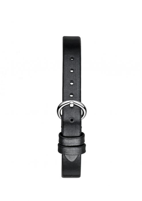 Chopard Happy Diamond Bow Tie White Gold Black Leather Strap 26mm