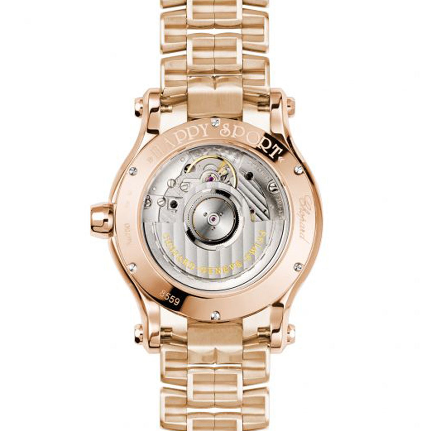 Chopard Happy Sport Automatic Diamond Rose Gold Bracelet MOP Dial 36mm