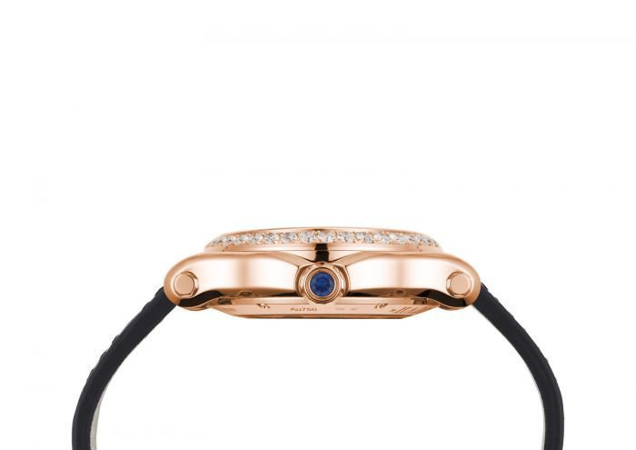 Chopard Happy Sport Automatic Diamond Rose Gold Black Leather Strap MOP 36mm