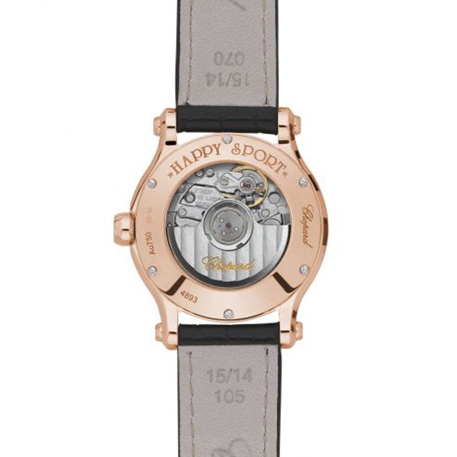 Chopard Happy Sport Automatic Rose Gold Leather Strap 30mm