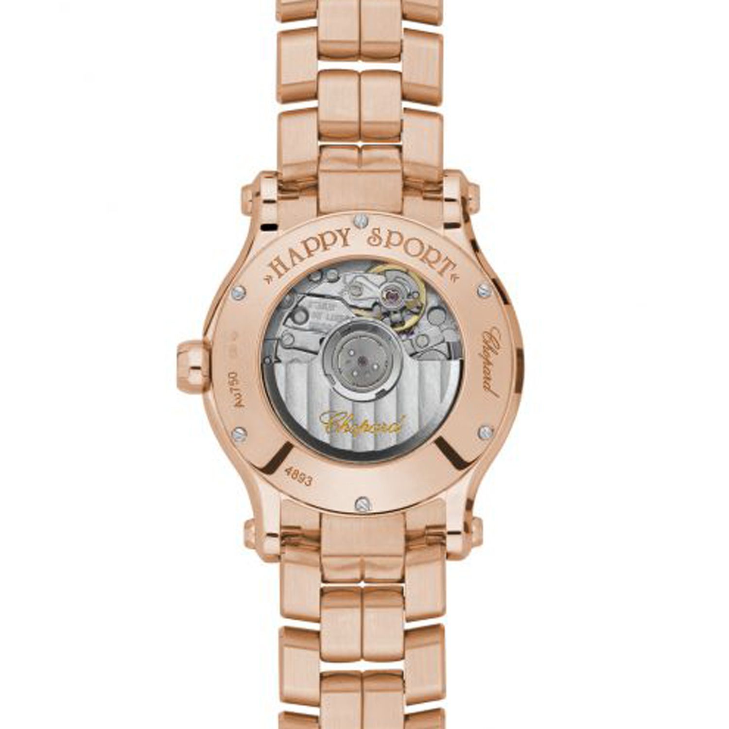 Chopard Happy Sport Automatic Diamond Rose gold Bracelet 30mm
