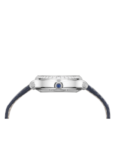 Chopard Happy Sport Oval Automatic Diamond White Gold BLue Leather 31mm