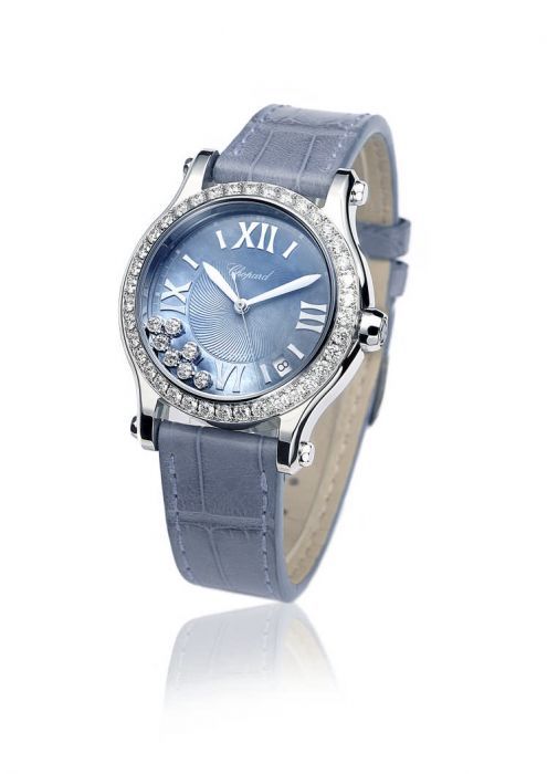 Chopard Happy Sport Automatic Diamond Steel Bracelet Blue MOP Dial 36mm