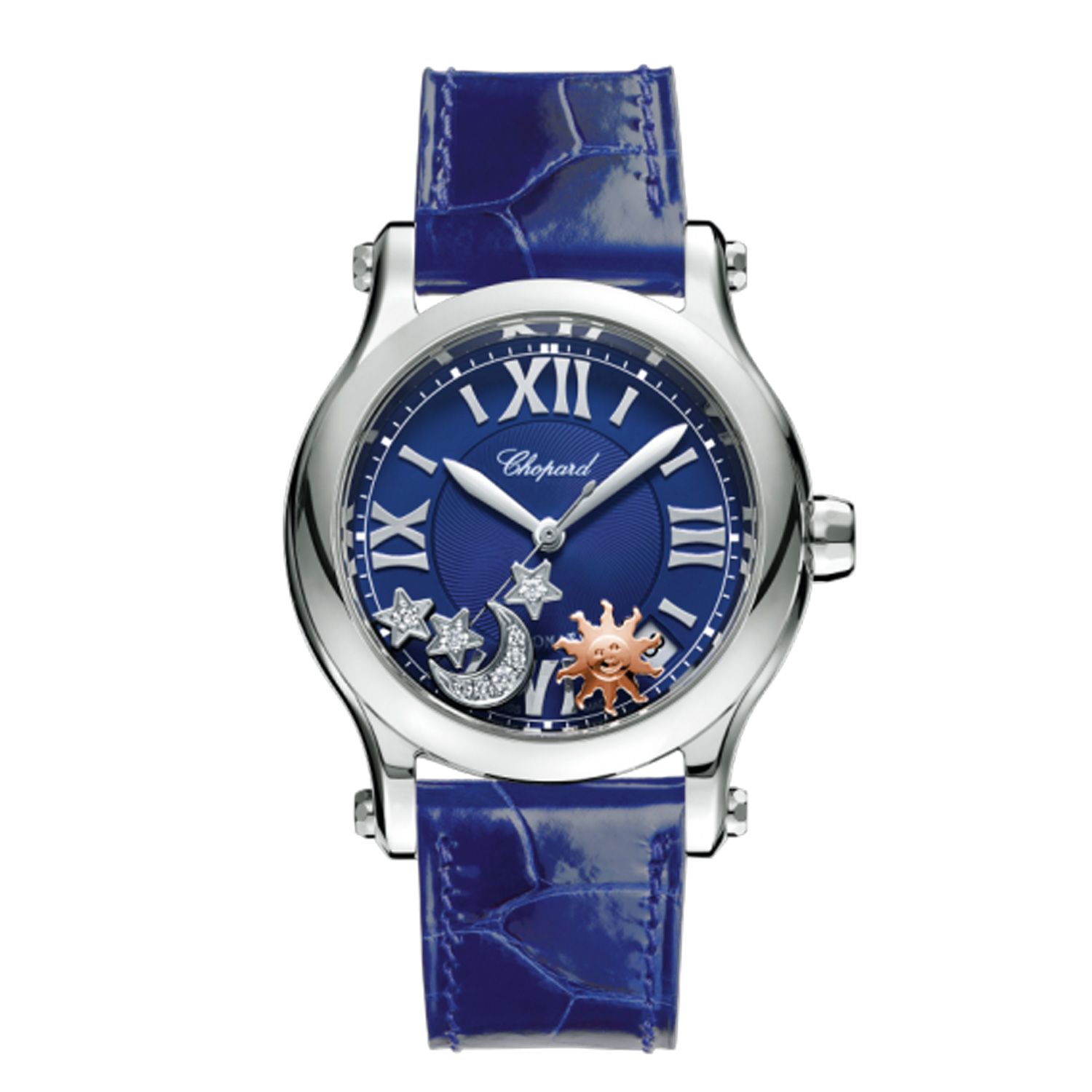 Chopard Happy Star Automatic Steel Blue Leather Strap 36mm