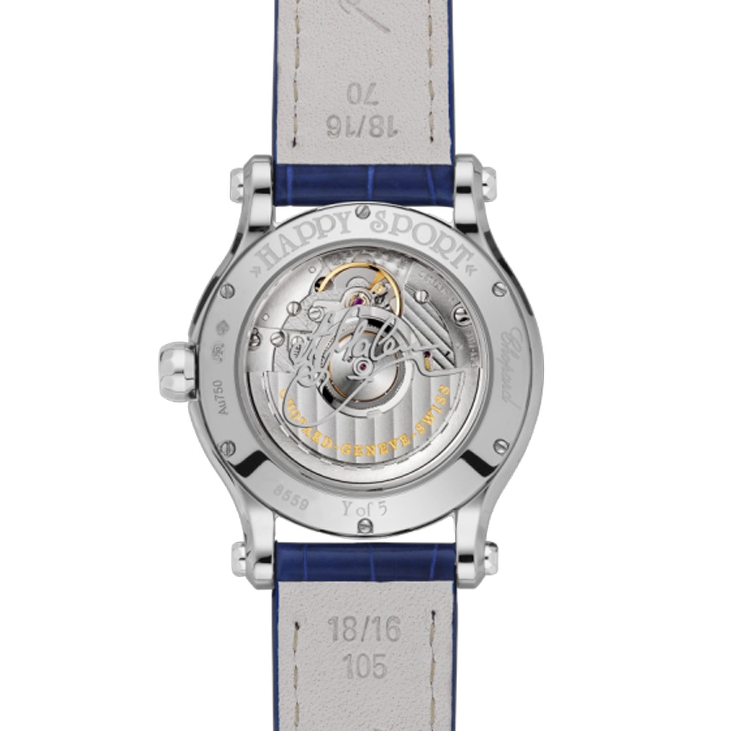 Chopard Happy Star Automatic Steel Blue Leather Strap 36mm