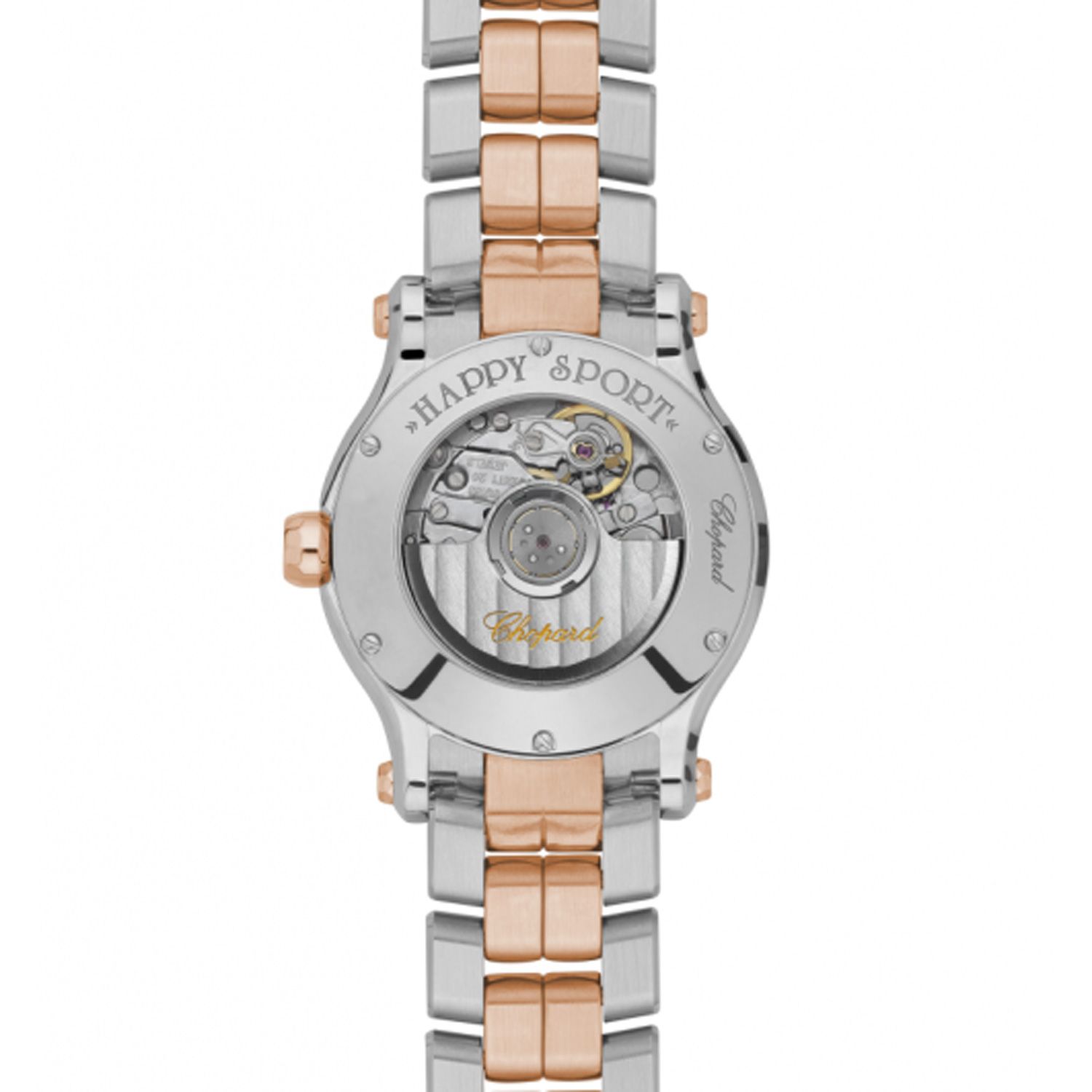 Chopard Happy Sport Automatic Diamond Rose Gold - Steel Bracelet 30mm