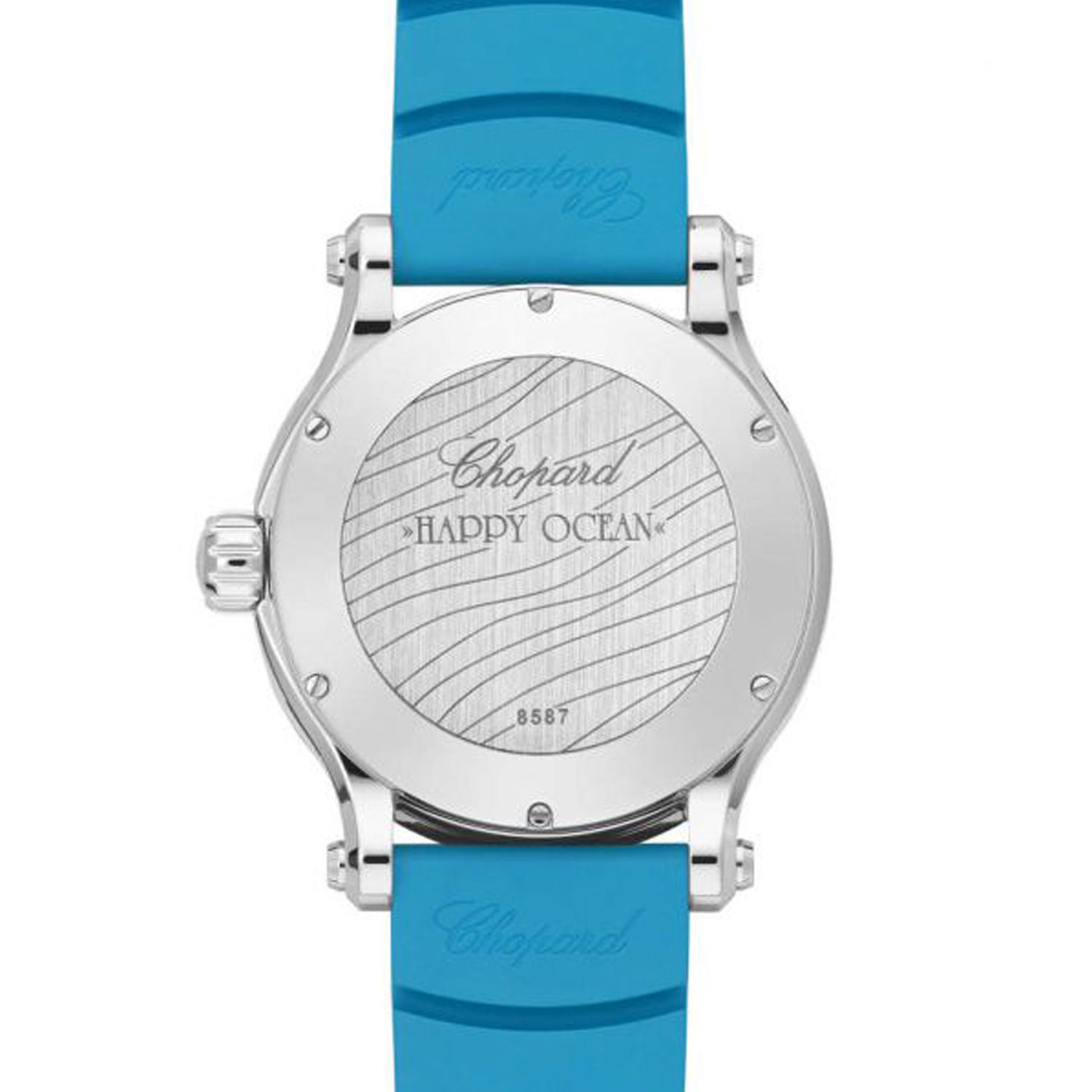 Chopard Happy Ocean Automatic Blue Rubber strap 40mm