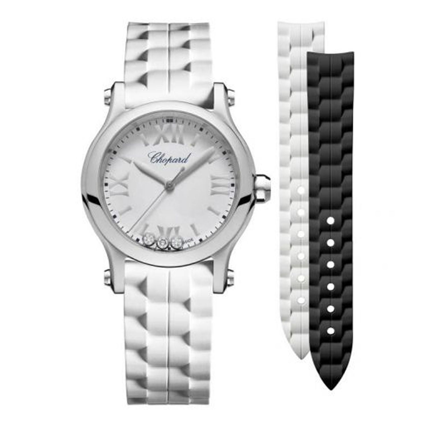 Chopard Happy Sport Quartz Steel Rubber Strap 30mm