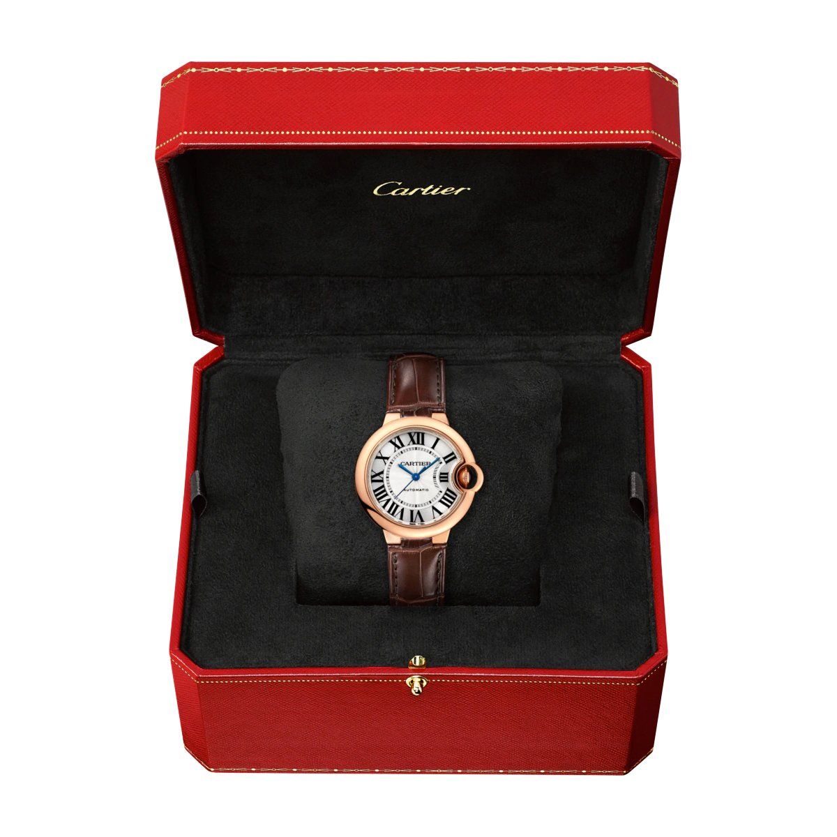 Cartier Ballon Bleu de Cartier 33mm Pink Gold Leather