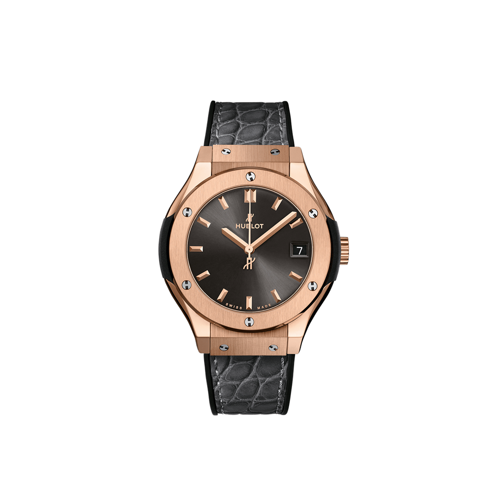 Hublot Classic Fusion Racing Grey King Gold Leather Strap 33 mm