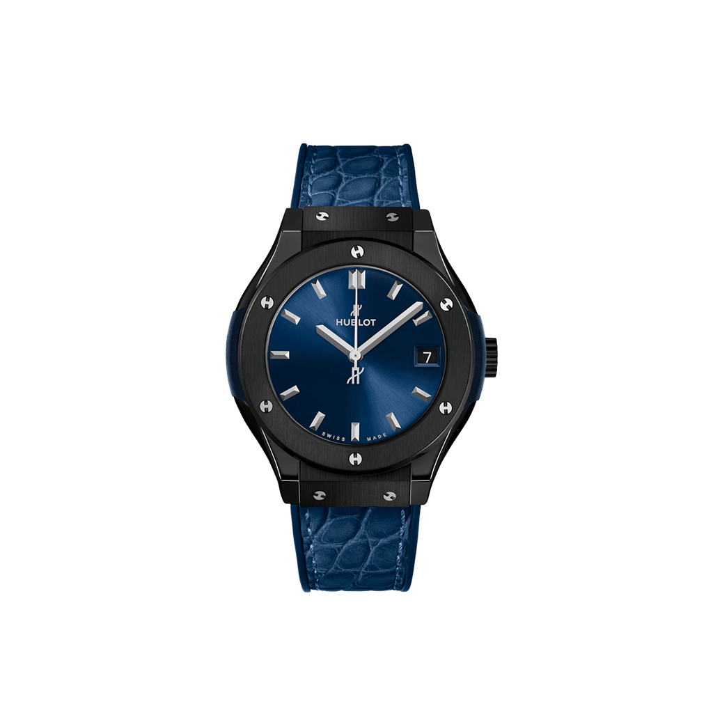 Hublot Classic Fusion Blue Ceramic Leather Strap 33 mm