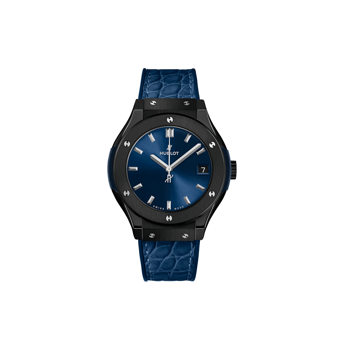 Hublot Classic Fusion Blue Ceramic Leather Strap 33 mm