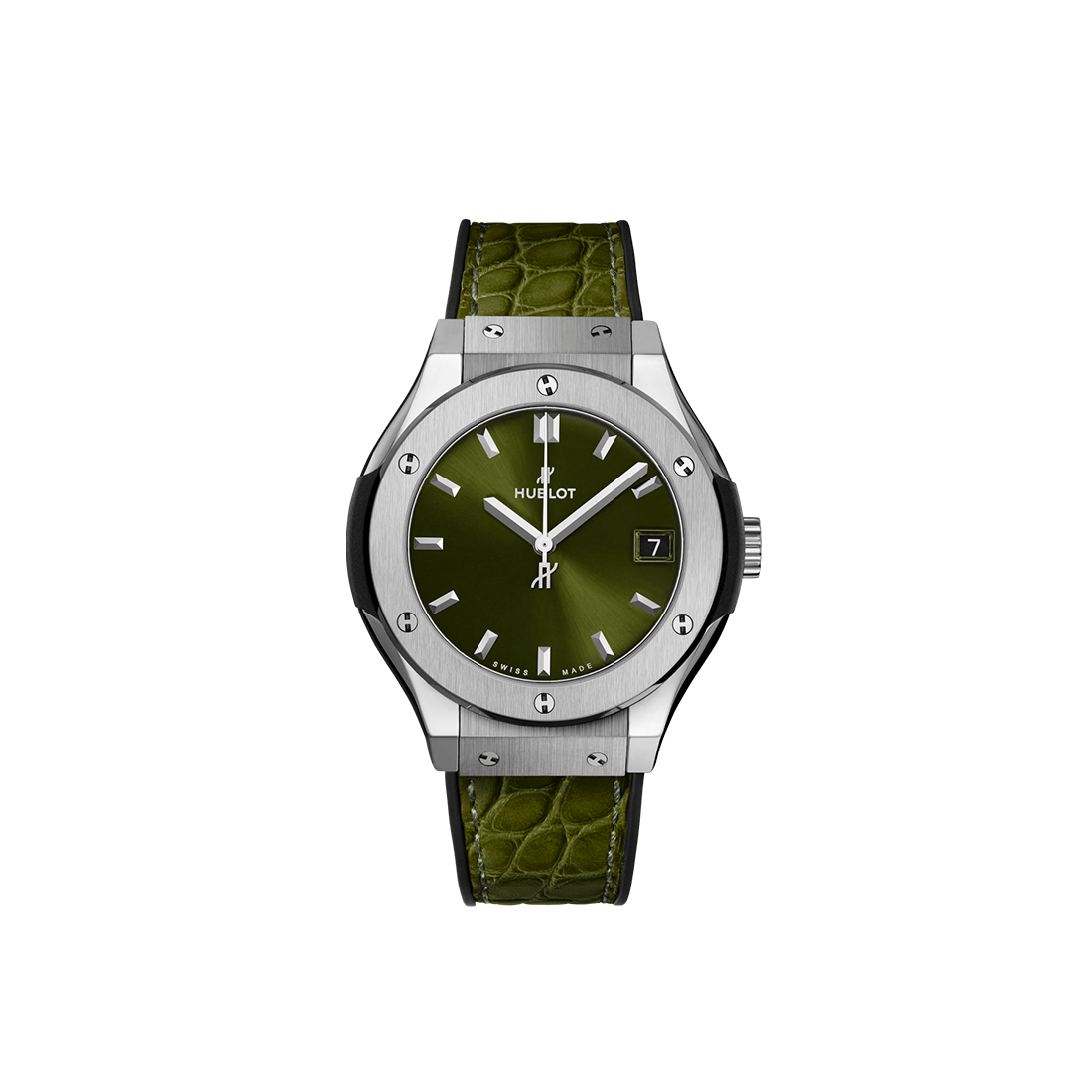 Hublot Classic Fusion Green Titanium Leather Strap 33 mm