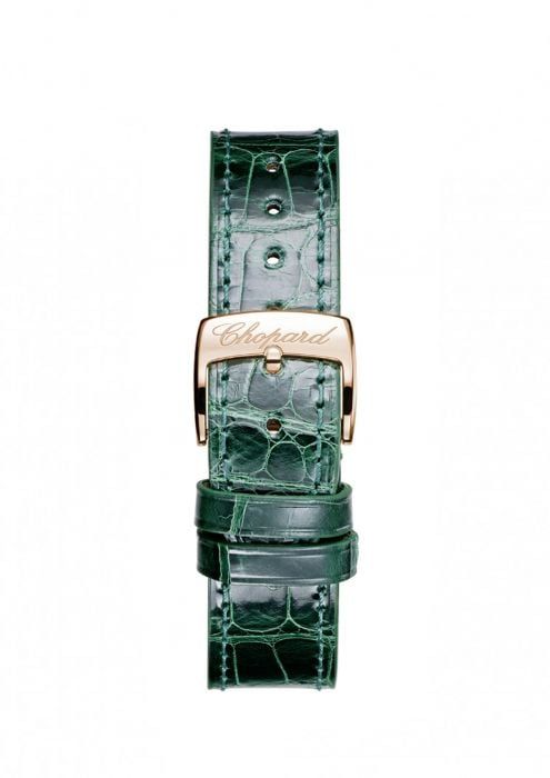 Chopard Imperiale Quartz Rose Gold Green Leather Strap 36mm