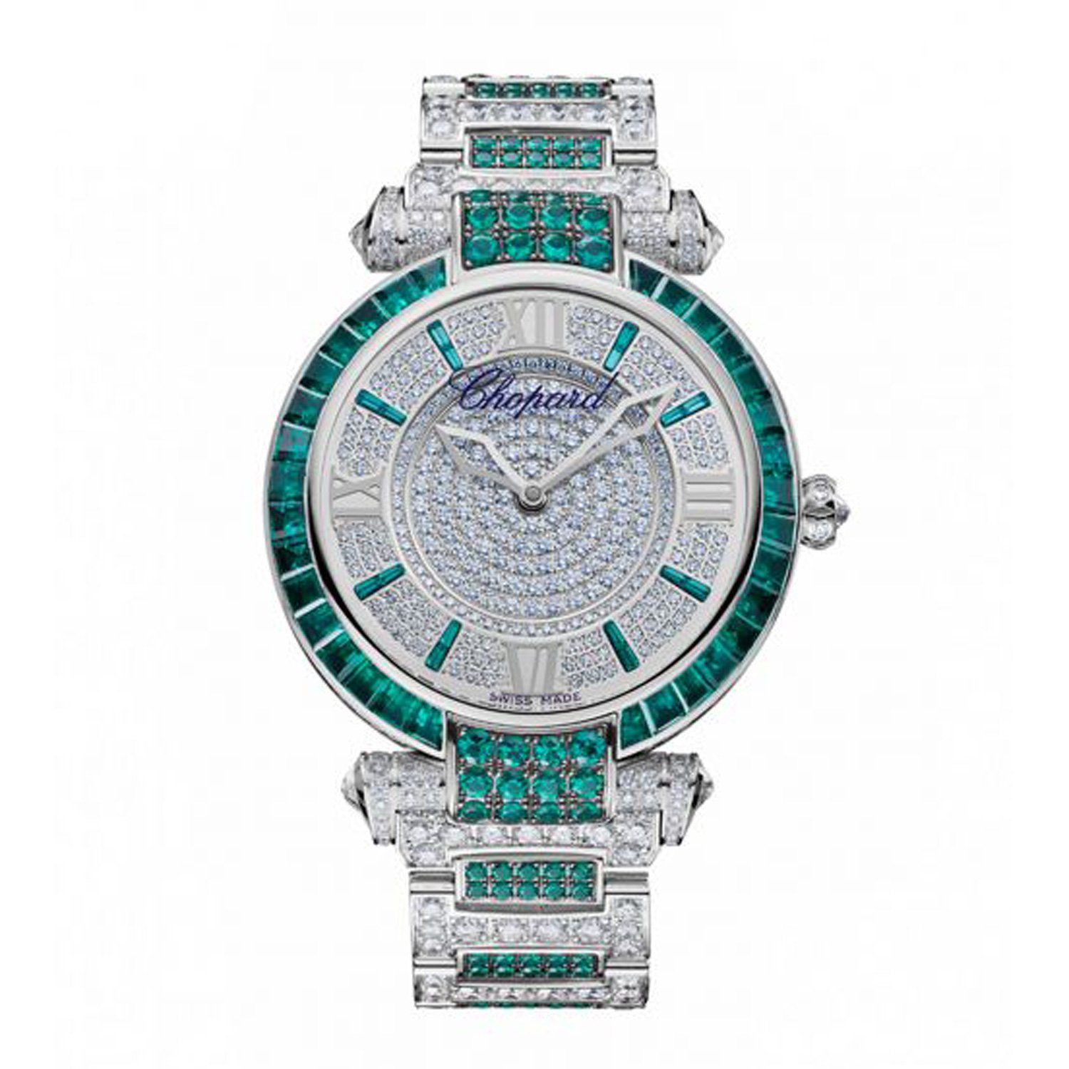 Chopard Imperiale Automatic Emeralds - Diamond White Gold Bracelet 40mm