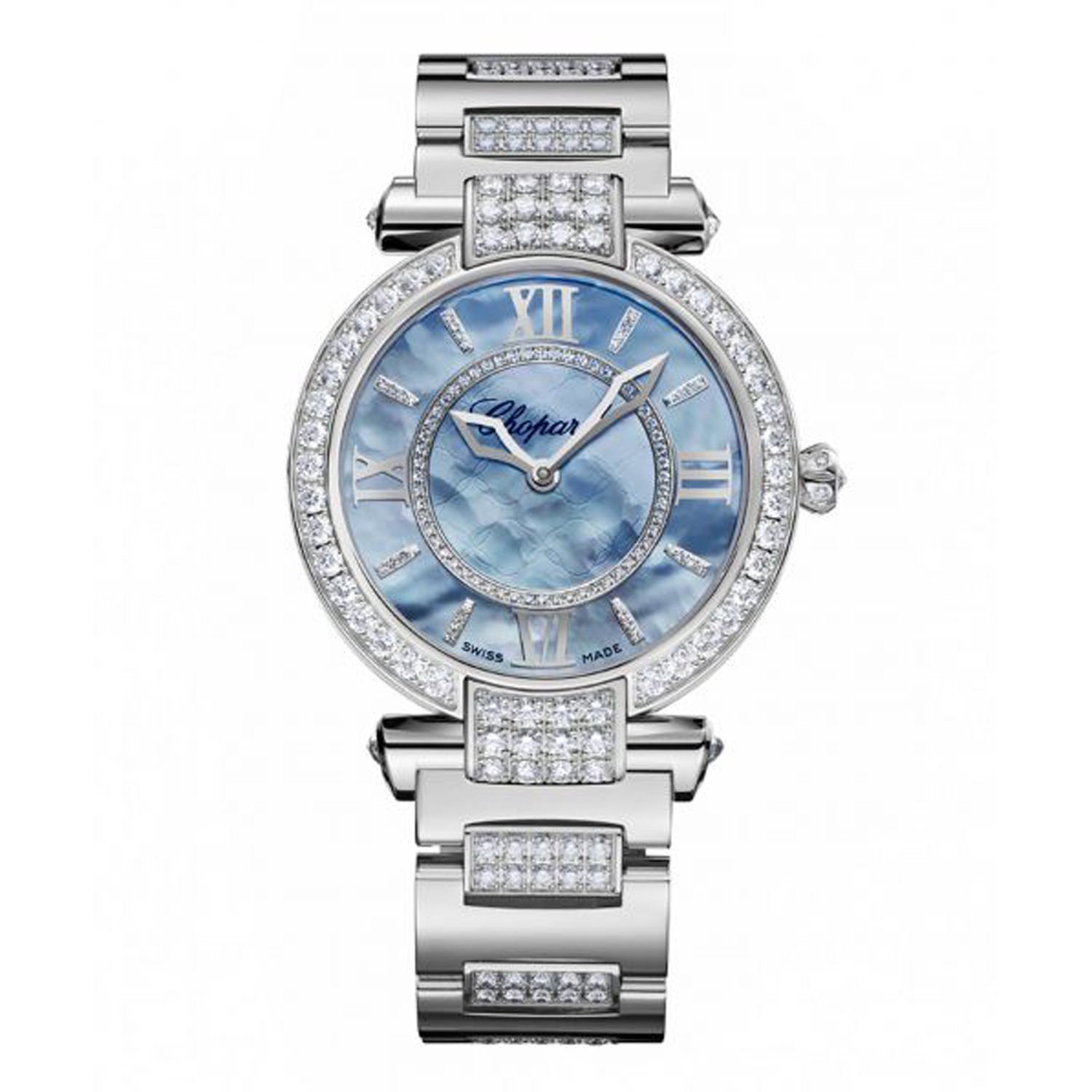 Chopard Imperiale Automatic Diamond White Gold Bracelet BLue MOP Dial 36mm
