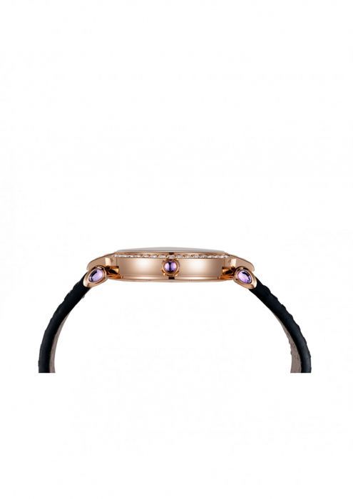 Chopard Imperiale Automatic Diamond Rose Gold Black Leather Strap 36mm