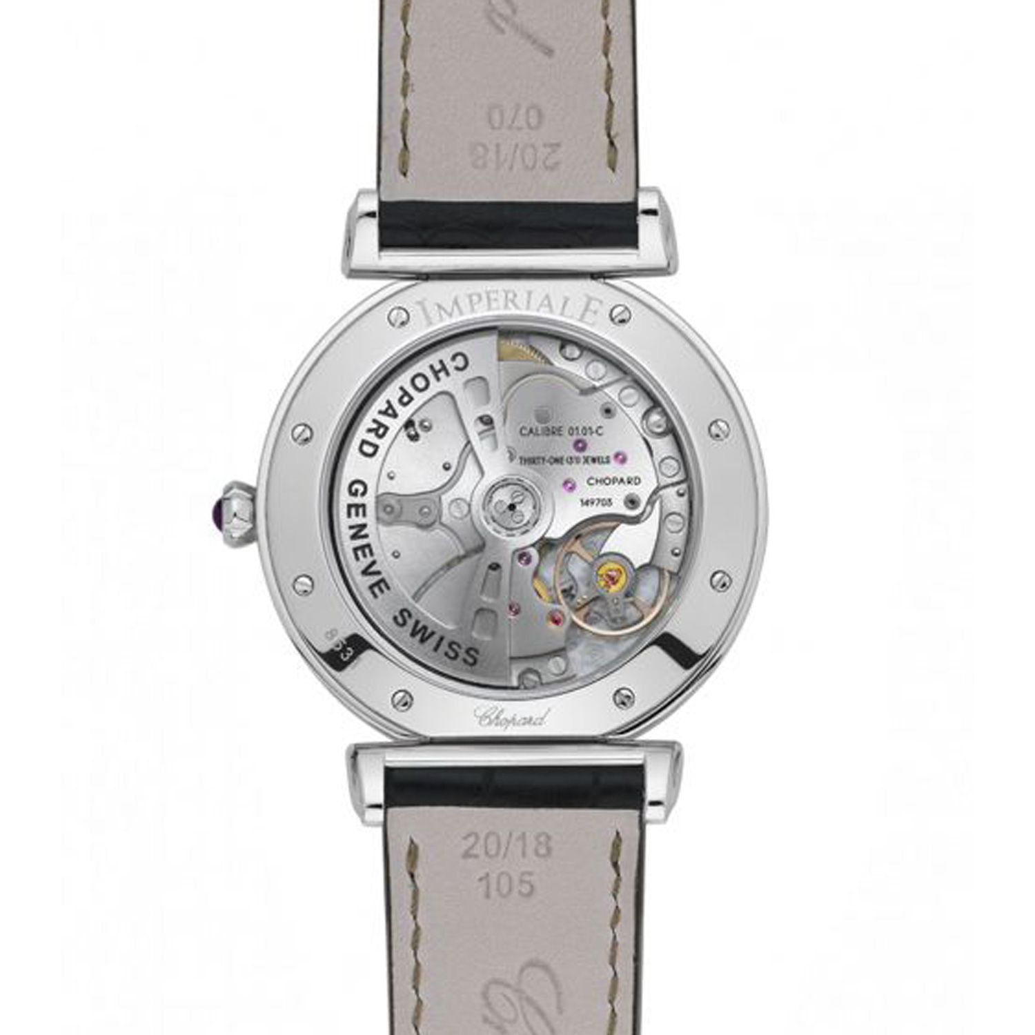 Chopard Imperiale Automatic Rose Gold - Steel Black Leather Strap 40mm