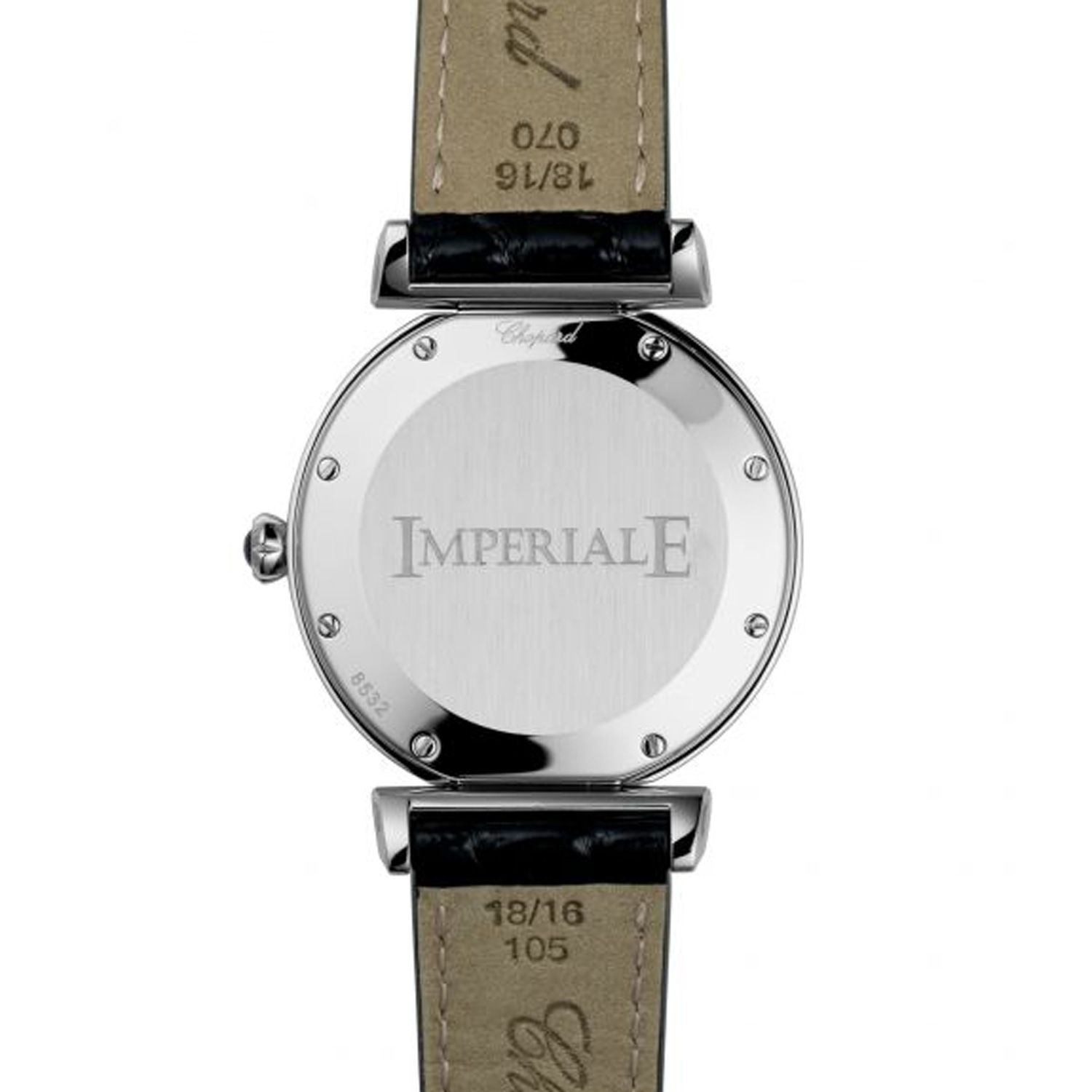 Chopard Imperiale Quartz Steel Black Leather Strap 36mm