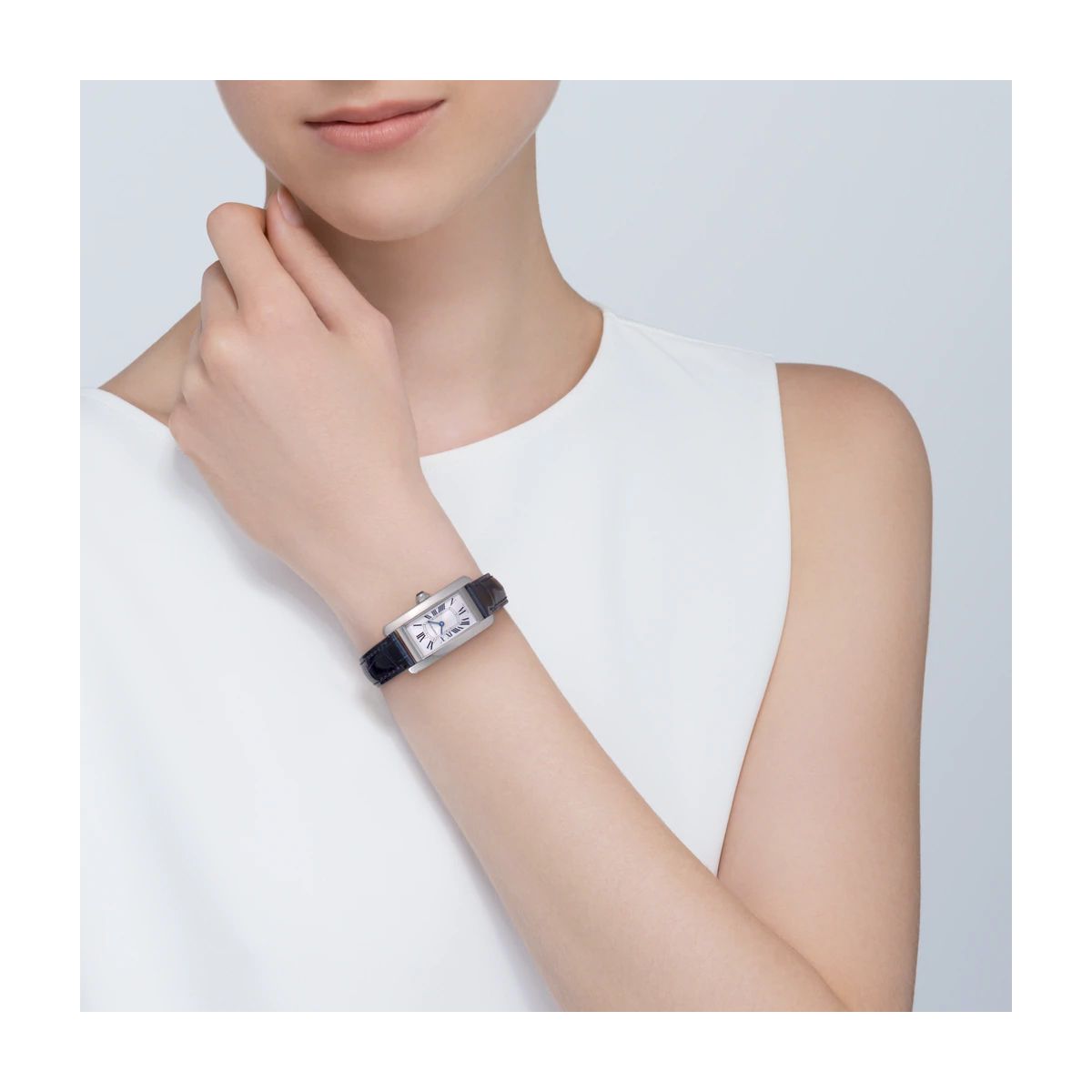 Cartier Tank Américaine Small Model Steel Leather