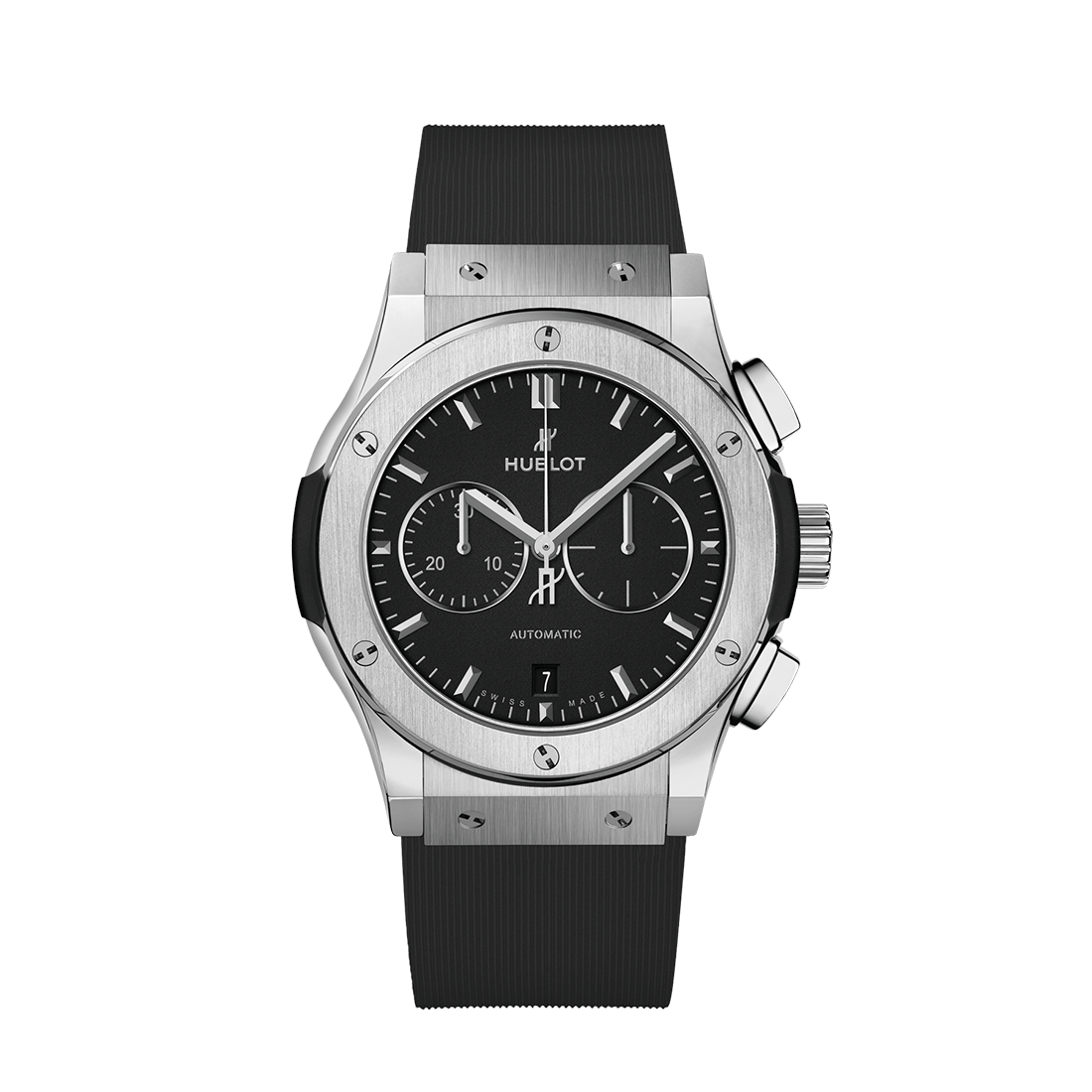 Hublot Classic Fusion Chronograph Black Titanium Rubber Strap