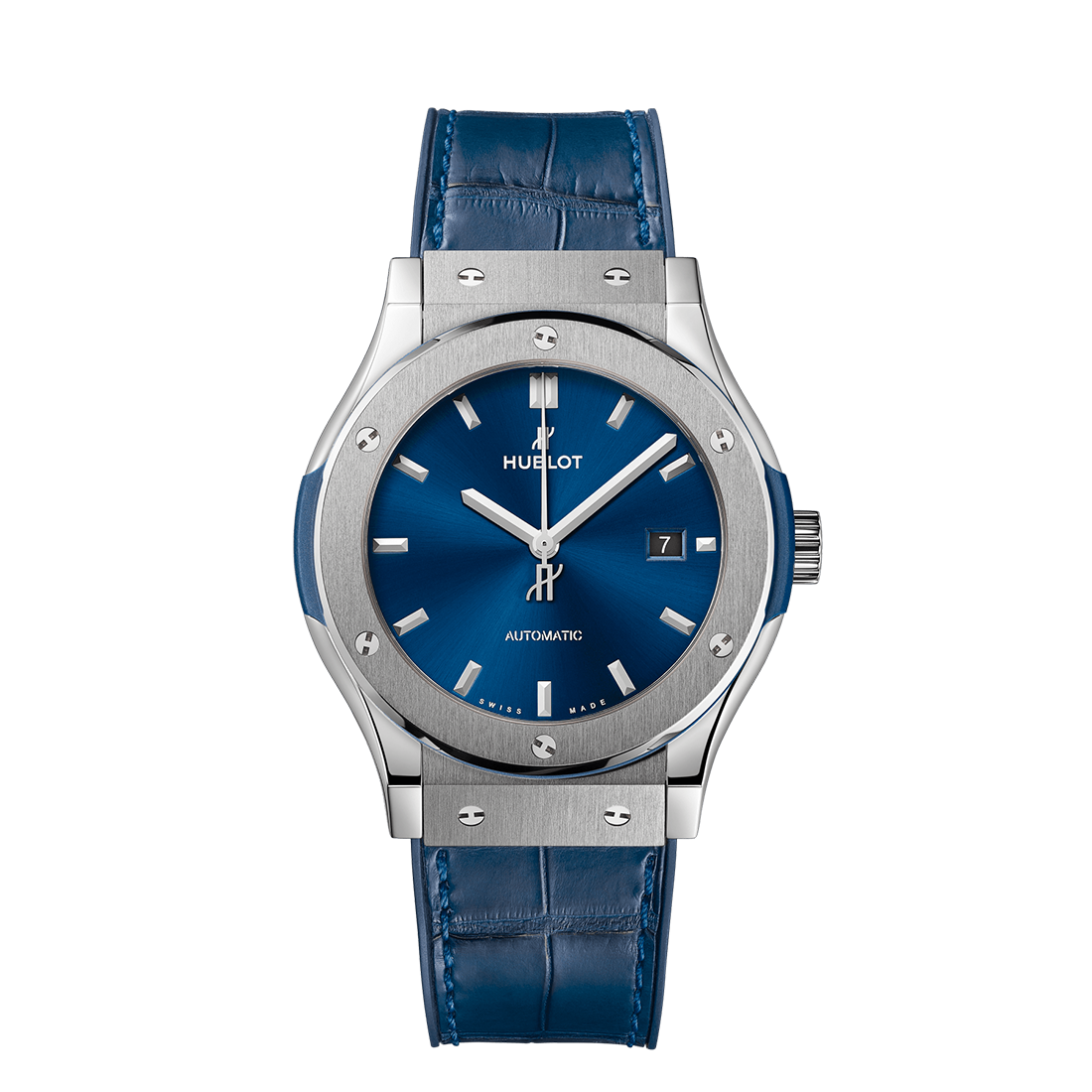 Hublot Classic Fusion Blue Titanium Leather Strap