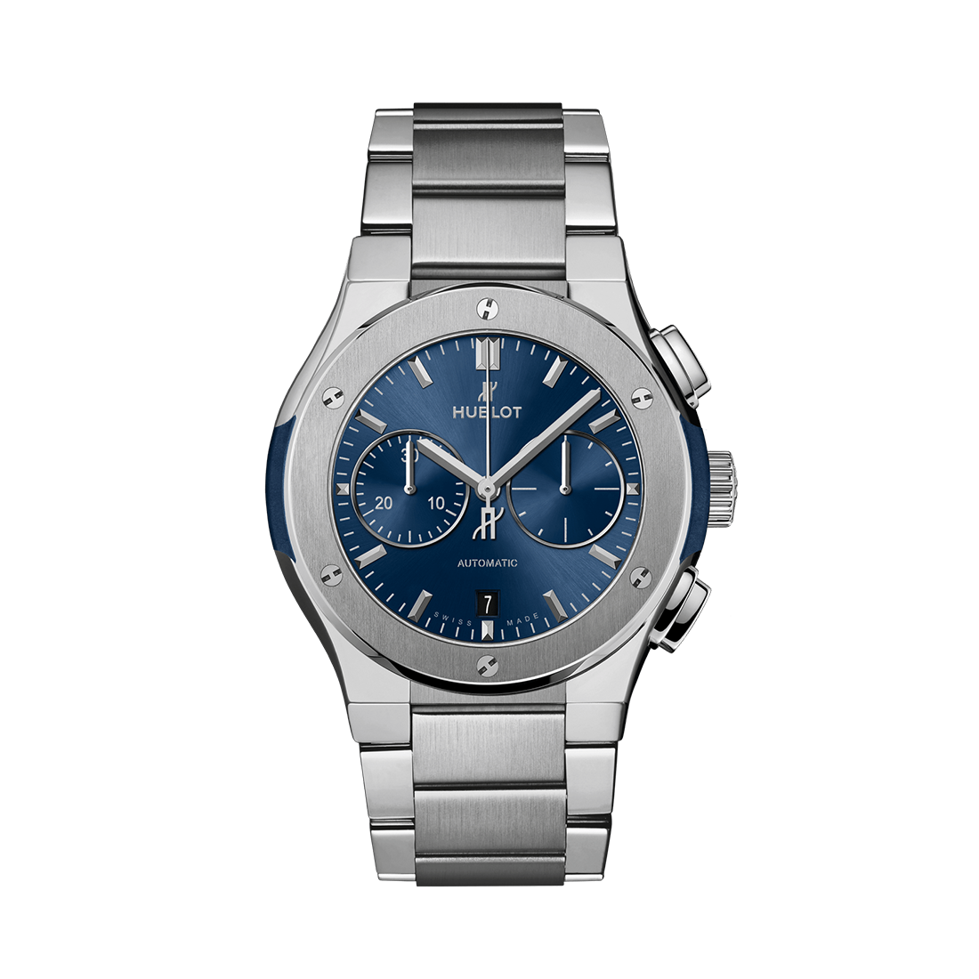 Hublot Classic Fusion Chronograph Titanium Bracelet Blue