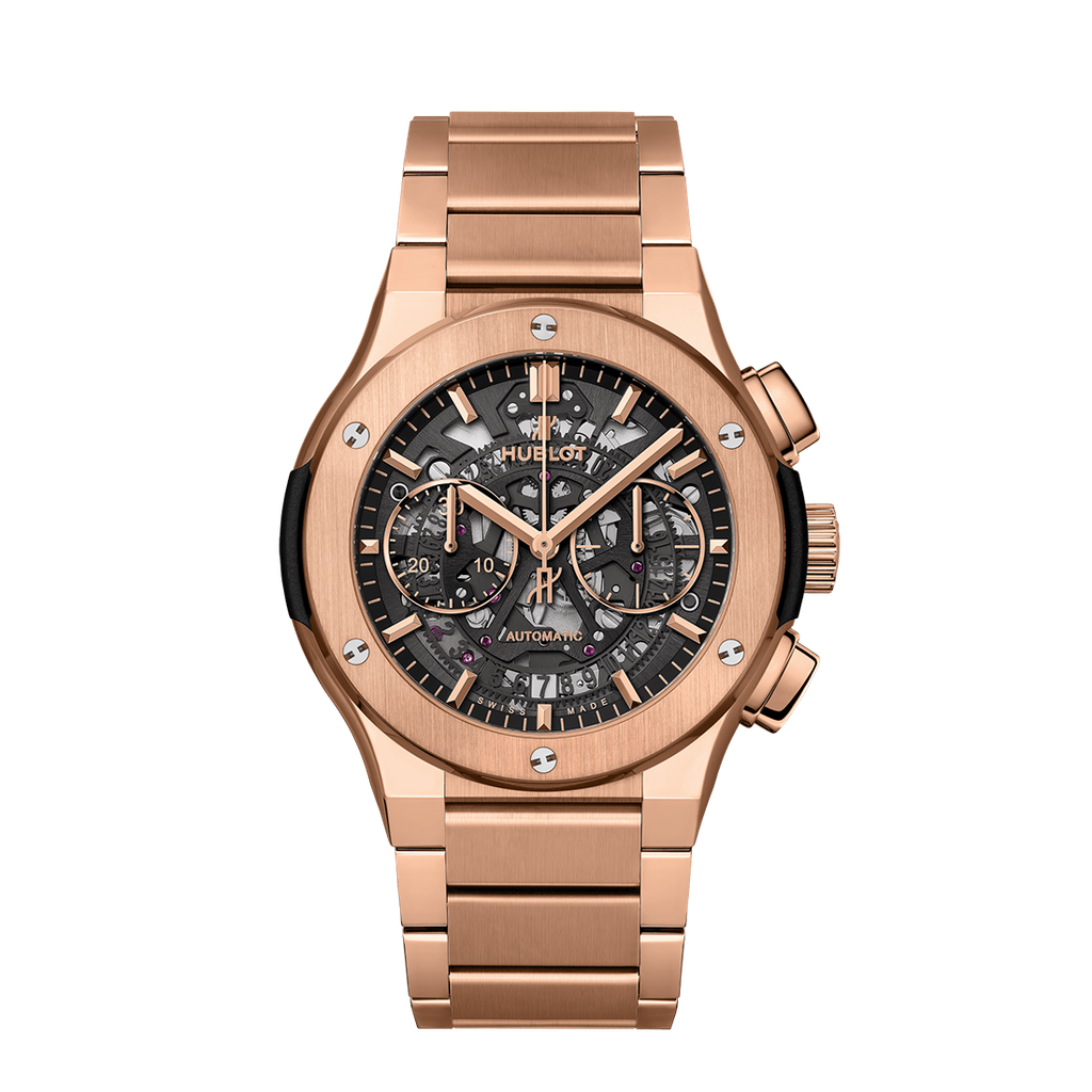 Hublot Classic Fusion Aerofusion King Gold Bracelet Skeleton Chronograph